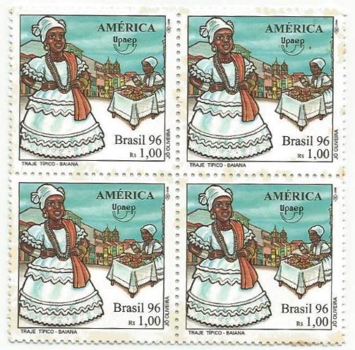 QC2019MINT - UPAEP 96 - TRAJES TÍPICOS NACIONAIS - VAQUEIRO E BAIANA - 1996 - MINT