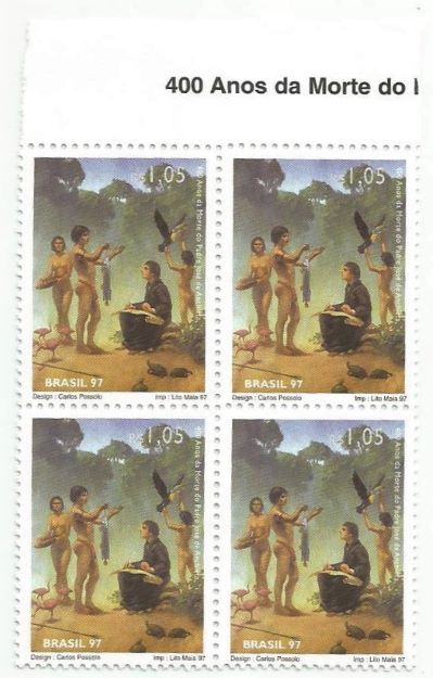 QC2037MINT - 400 ANOS DA MORTE DO PADRE JOSÉ DE ANCHIETA E 300 ANOS DA MORTE DO PADRE ANTÔNIO VIEIRA - 1997 - MINT