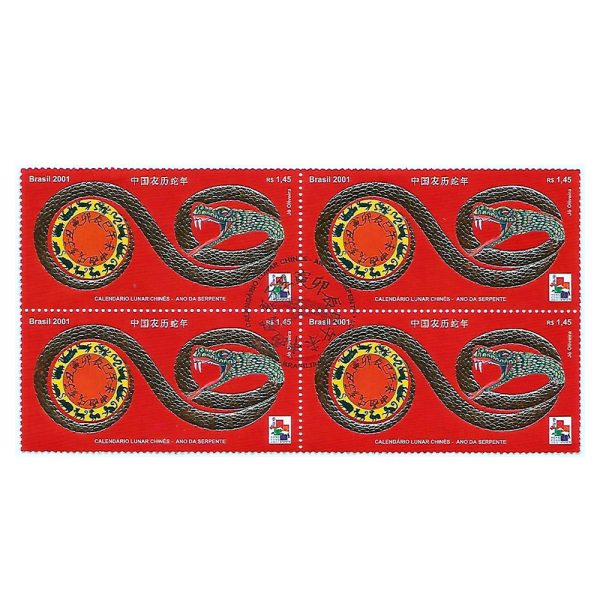 QC2363 CBC - Calendário Lunar Chinês - Ano da Serpente - 2001