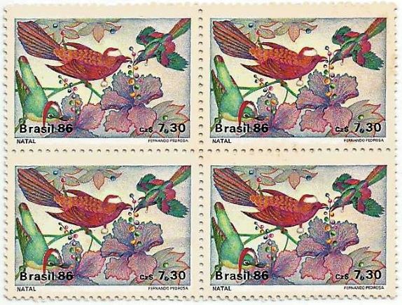 QC1532MINT - NATAL 86 - PÁSSAROS - 1986 - MINT