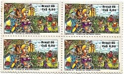 QC1534MINT - LUBRAPEX 86 XI EXPOSIÇÃO FILATÉLICA LUSO-BRASILEIRA, RIO DT 11 X 11.5 - 1986 - MINT