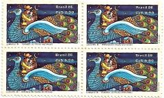 QC1535MINT - LUBRAPEX 86 XI EXPOSIÇÃO FILATÉLICA LUSO-BRASILEIRA, RIO DT 11 X 11.5 - 1986 - MINT