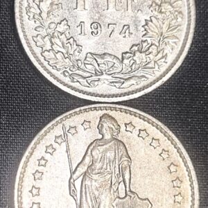 Moeda Suíça – Km024a.1 – 1 Franco – 1974 – Cuproniquel – 4,40 Gr – 23,20 mm – Excelente Peça