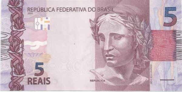 C345B - Cédula Brasil - 5 Reais - Série - HA - 2020 - FE