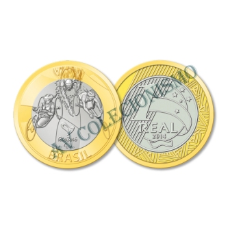 MRS 594 - Moeda 1 Real - Jogos Olímpicos - Rio2016 - Para triatlo - 2014