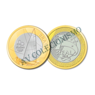 MRS 596 - Moeda 1 Real - Jogos Olímpicos - Rio2016 - Iatismo/Vela - 2015 - FC