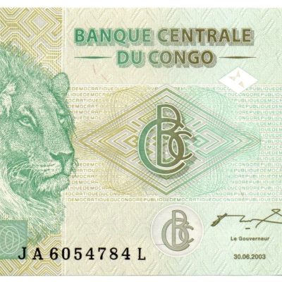 Cédula - Congo - Km094a - 20 Francos - 2003 - FE