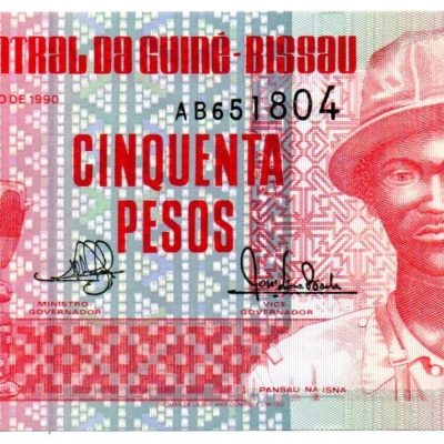 Cédula - Guiné-Bissau - Km010 - 50 Pesos - 1990 - FE