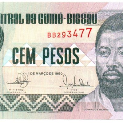 Cédula - Guiné-Bissau - Km011 - 100 Pesos - 1990 - FE