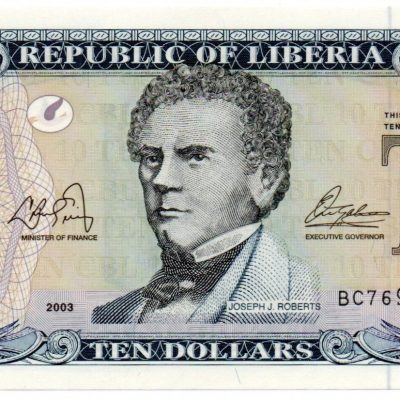 Cédula - Libéria - Km027a - 10 Dólares - 2003 - FE