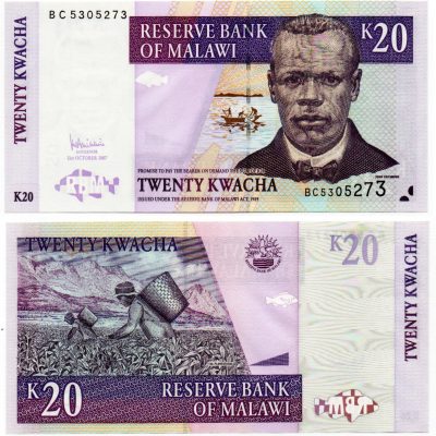 Cédula - Malawi - Km052c – 20 Kwacha - 1997 - FE