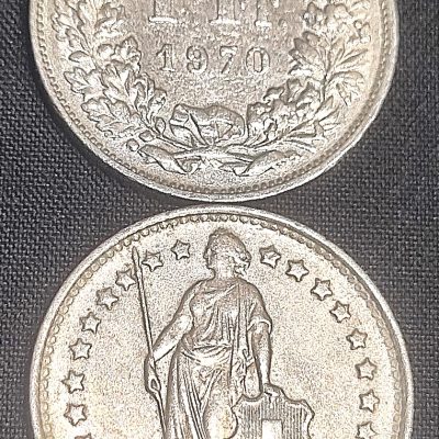 Moeda Suíça – Km024a.1 – 1 Franco – 1970 – Cuproniquel – 4,40 Gr – 23,20 mm – Excelente Peça
