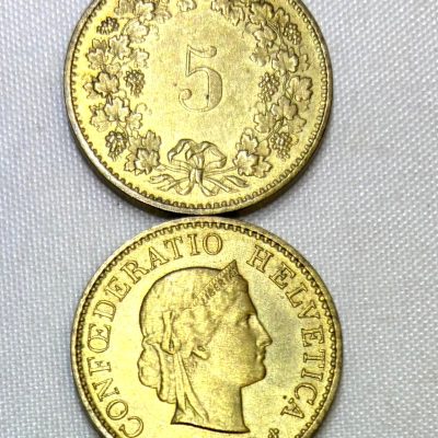 Moeda Suíça – Km026c – 5 Rappen – 1982 – Cuproniquel – 1,80 Gr – 17,15 mm – Excelente Peça