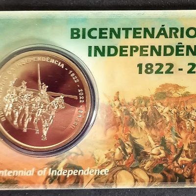 Blister com Moeda de Cupro/Niquel - Brasil - 2 Reais - BI-CENTENARIO DA INDEPENDENCIA - 2022 - PROOF