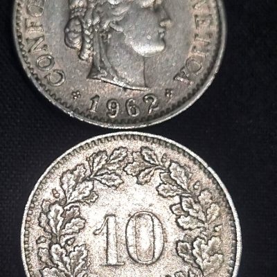 Moeda Suíça – Km027 – 10 Rappen – 1962B – Cuproniquel – 3,00 Gr – 19,15 mm – Excelente Peça