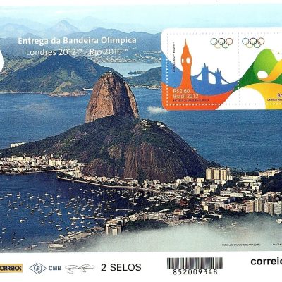 B183 - Jogos Rio 2016 - Entrega da Bandeira Olímpica - 2012 - MINT