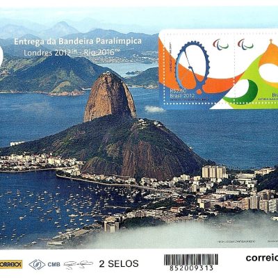 B184 - Jogos Rio 2016 - Entrega da Bandeira Paralímpica - 2012 - MINT