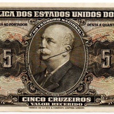 C065 - 5 Cruzeiros - Autografada - 1950 - SOB