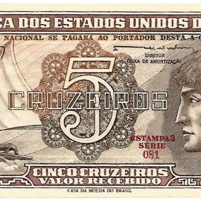 C112 - 5 Cruzeiros - Índio - Serie 081 - 1962 - FE