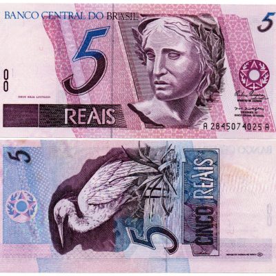 C265 - Cédula Brasil - 5 Reais - 1994 - FE