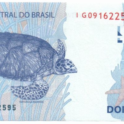 C339G - Cédula Brasil - 2 Reais - Série - IG - 2020 - FE