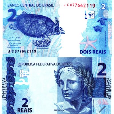 C339K - Cédula Brasil - 2 Reais - Série - JC - 2022 - FE