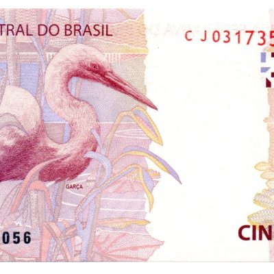 C342A - Cédula Brasil - 5 Reais - Série - CJ - 2015 - FE