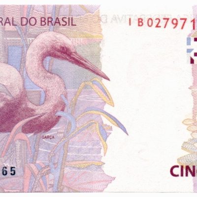 C345F - Cédula Brasil - 5 Reais - Série - IB - 2020 - FE
