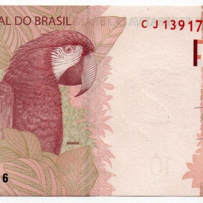 C348A - Cédula Brasil - 10 Reais - Série - CJ- 2016 - FE