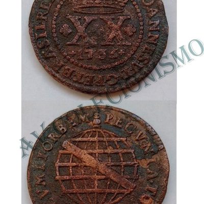 MCO 052 - Moeda XX Réis  - 1735 - MBC