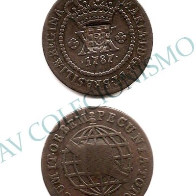 MCO 345 - Moeda XX Réis com Escudete - 1787 - Coroa Alta - SOB