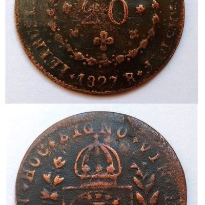 MCO 583 – Moeda Cobre – 20 réis – 1827R – BM