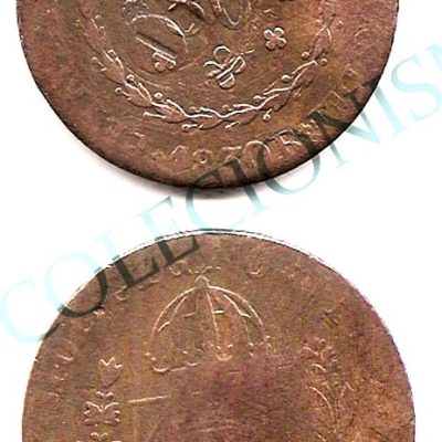 MCO 667 – Moeda Cobre – 80 réis – Carimbo de 40 – 1830B – BC/MBC