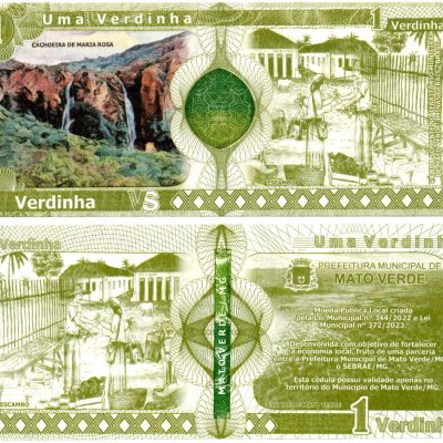MML006 - Moeda Local "VERDINHA" - 1 V$ - Mato Verde - MG