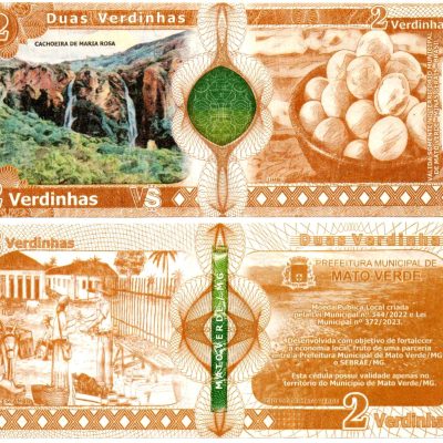 MML007 - Moeda Local "VERDINHA" - 2 V$ - Mato Verde - MG