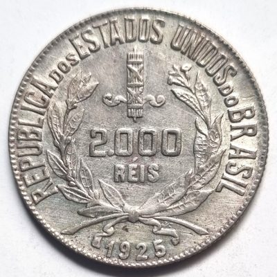 MPR 711 - Moeda 2000 Reis - Prata - 1925 - FC