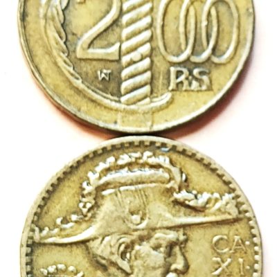 MVM 162a - Moeda 2000 réis - Bronze-Alumínio - 1938 -  Duque de Caxias - POLIGONAL - SOB