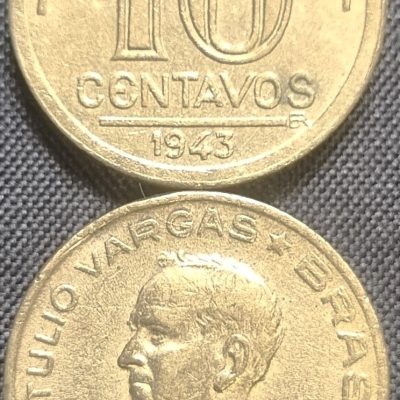 MVM 179a - Moeda 10 centavos - Níquel Rosa - 1943 - Getúlio Vargas - SOB