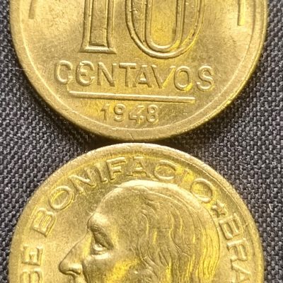 MVM 198 - Moeda 10 centavos - Bronze-Alumínio - 1948 - José Bonifácio de Andrada e Silva - FC