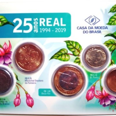 Folder com Serie de 5 Moedas da Segunda Família do Real - BEIJA-FLOR - 2019 - Brasil - CMB