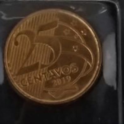 Lote com Serie de 5 Moedas da Segunda Família do Real - R$ 0,05 - R$ 0,10 - R$ 0,25 - R$ 0,50 - R$ 1,00 - BEIJA-FLOR - 2019 - Brasil - FC