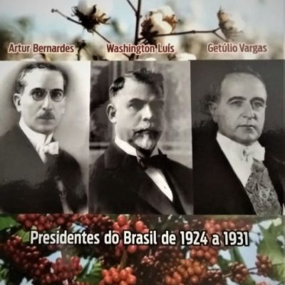 Folder com  Moedas 1000 Reis - Bronze/Alumínio - 1924 - Brasil