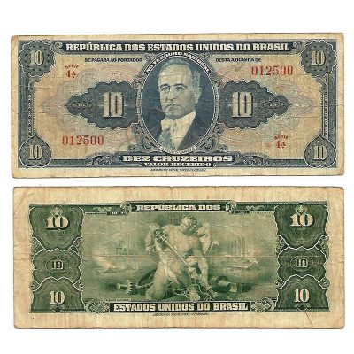 C018 - 10 Cruzeiros - Autografada - 1943 - MBC