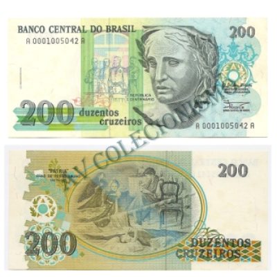 C215 - 200 Cruzeiros - 1990 - Serie 0001 - FE