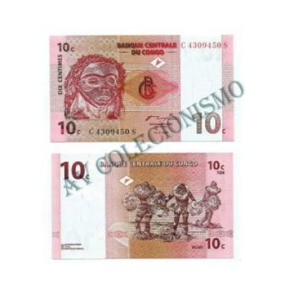 Cédula - Congo - Km082 - 10 Centimes - 1997 - FE