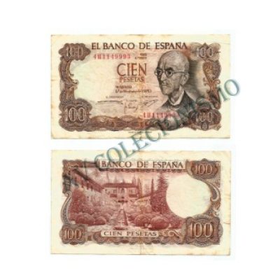 Cédula - Espanha - Km152 - 100 Pesetas -1970