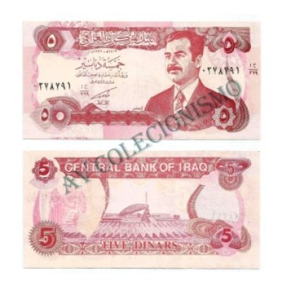 Cédula - Iraque - Km080 - 5 Dinars - 1992 - FE