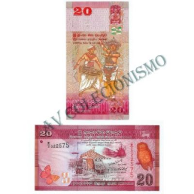 Cédula - Sri Lanka - Km123 - 20  Rupees - 2010 - FE