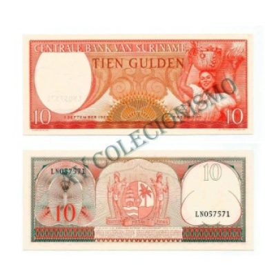 Cédula - Suriname - Km121 - 10  Gulden - 1963 - FE