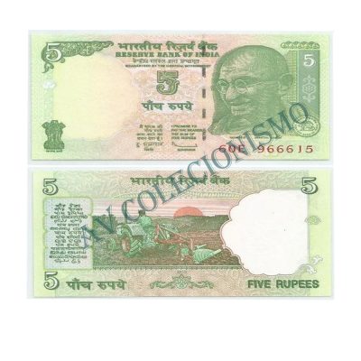 Cédula - India - Kmnn - 5 Rupias - 2010 - FE